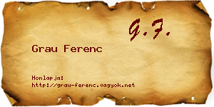 Grau Ferenc névjegykártya