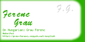 ferenc grau business card